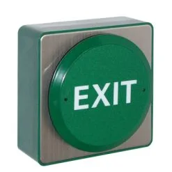 Exit' Large Green Disc Exit Button - H88 X W88 X D40mm
