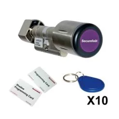 Mechatronic Cylinder (45/40) With Program Card, 10 Fobs & Shadow Cards