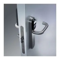 Lock - Right Handed In Brushed Stainless Steel With Return To Door Lever