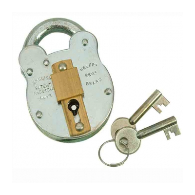 Padlock- 2 Lever With Slide Bar (2 Keys) - 64mm 3 Padlock- 2 Lever With Slide Bar (2 Keys) - 64mm