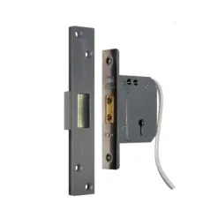 Chubb Five Lever Mortice Deadlock With Double Pole Micro Switch (66mm)