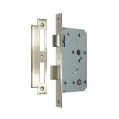 72MM BATHROOM LOCK 304 SSS-SQ FOREND & STRIKER